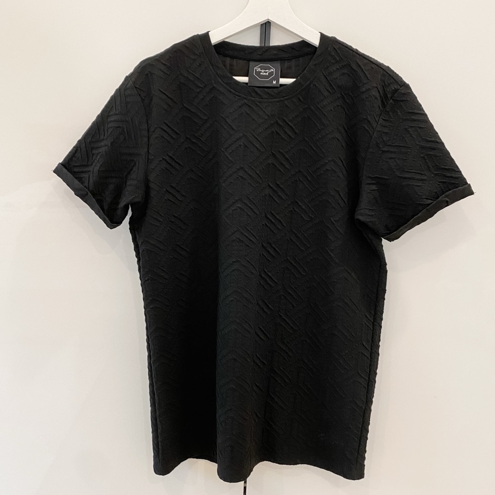 Liquidation Sale: Project X Paris | Black Textured Short Sleeve T-Shirt